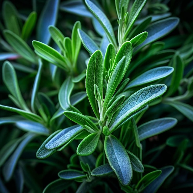 a close up of a plant with green leaves.
