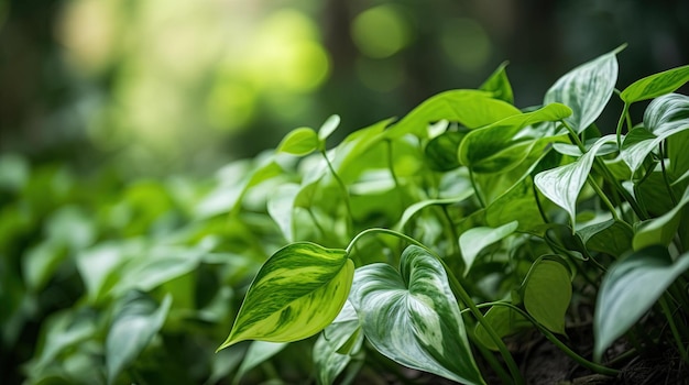 緑の葉を持つ植物のクローズアップ