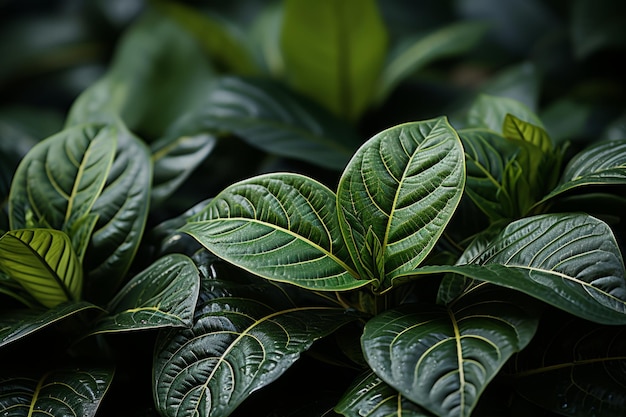 Photo a close up of a plant with green leaves