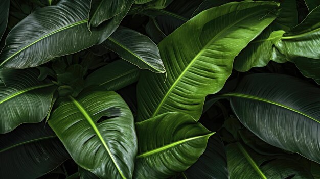 A close up of a plant with large green leaves