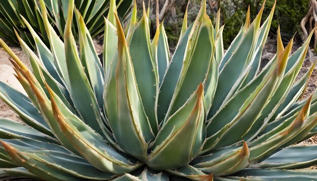 Photo a close up of a plant with many green leaves