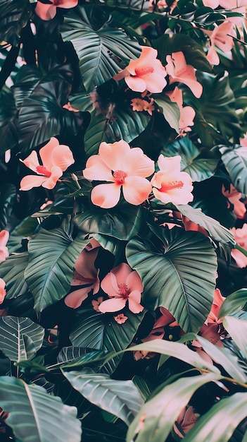 a close up of a plant with pink flowers