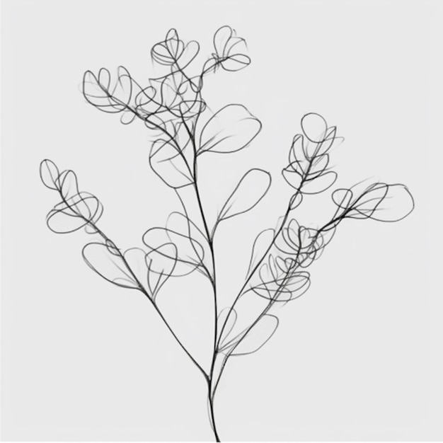 a close up of a plant with a stem with a long stem generative ai