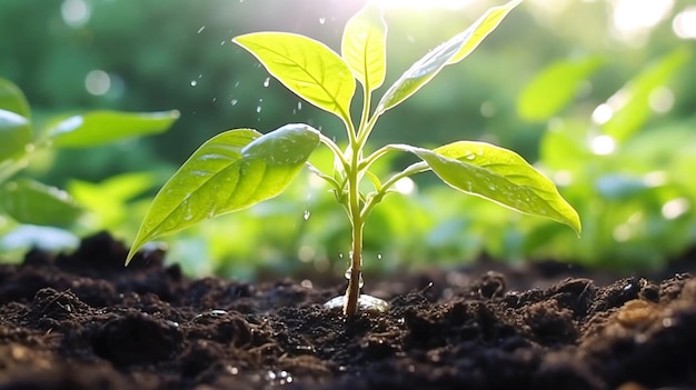 A close up of a plant with the word seed on it