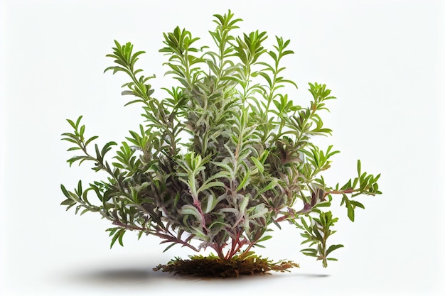 A close up of a plant with the word thyme on it