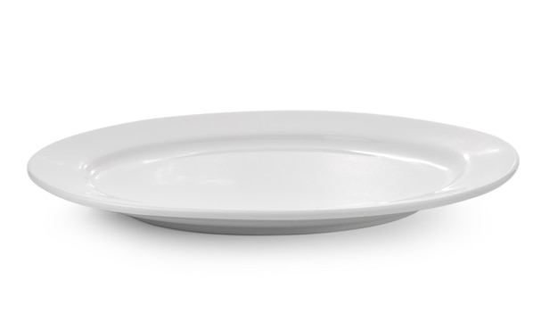 Close-up of plate over white background