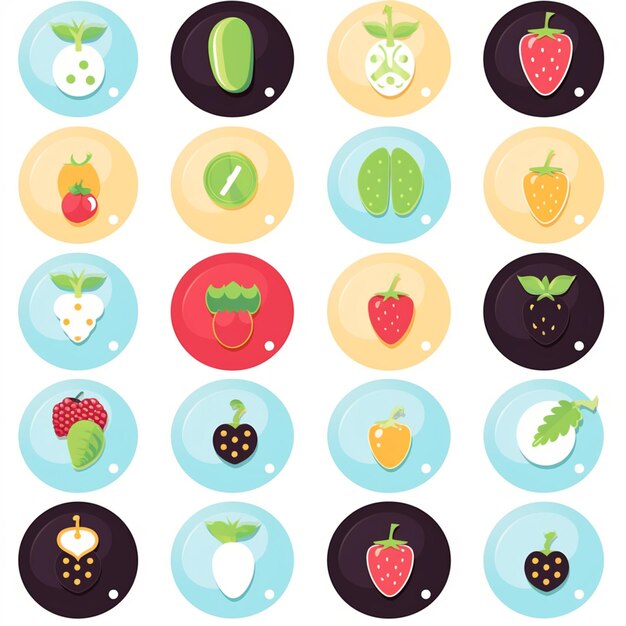 a close up of a plate with different fruits and vegetables generative ai