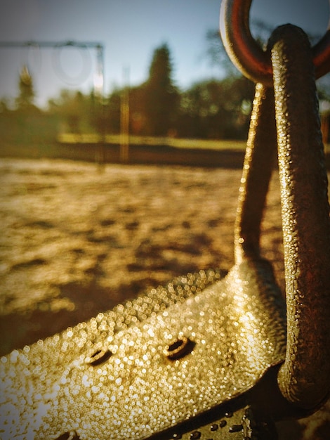 Photo close-up of play equipment at park