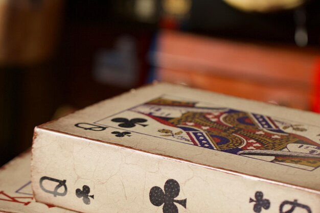 Photo close up of playing cards