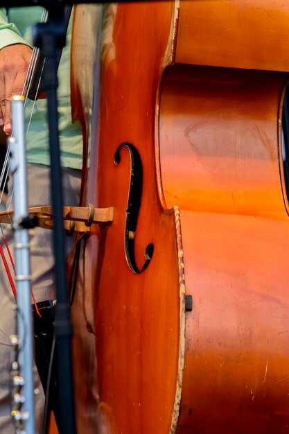 Close-up of playing guitar