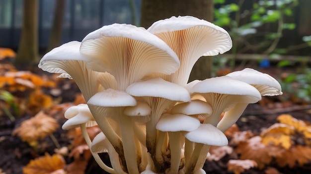 Pleurotus ostreatus キノコのクローズ アップ