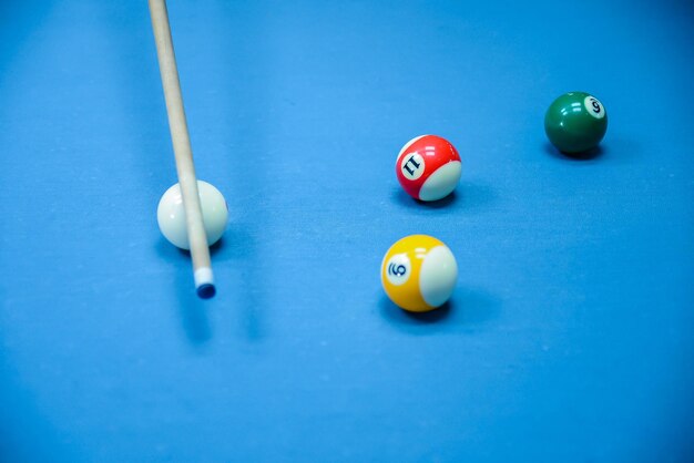 Photo close-up of pool balls