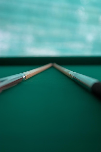 Photo close-up of a pool table