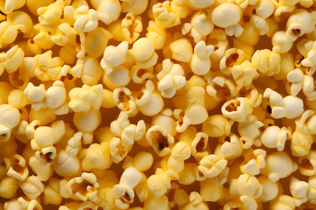 Foto primo piano dello sfondo dei popcorn