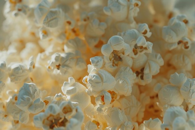 Close up of popped pop corn