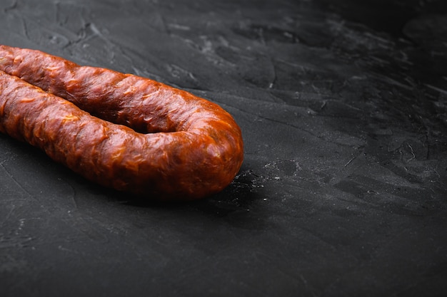 Close up on pork chorizo sausages