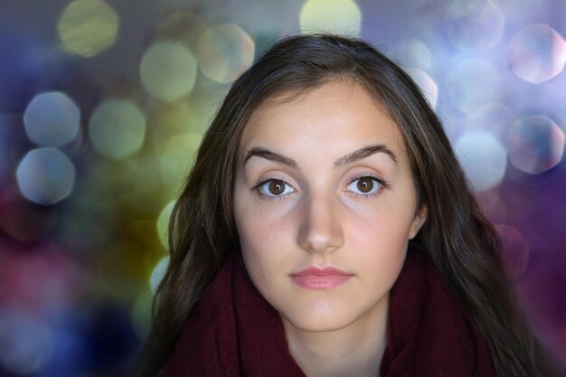 Close-up portrait of beautiful girl