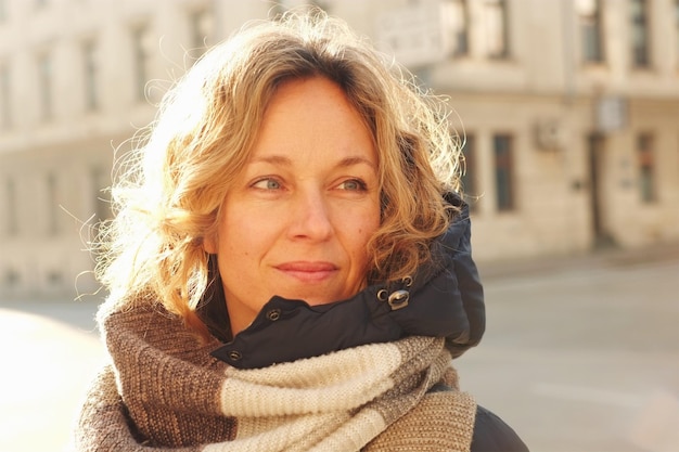 Close-up portrait of a beautiful woman