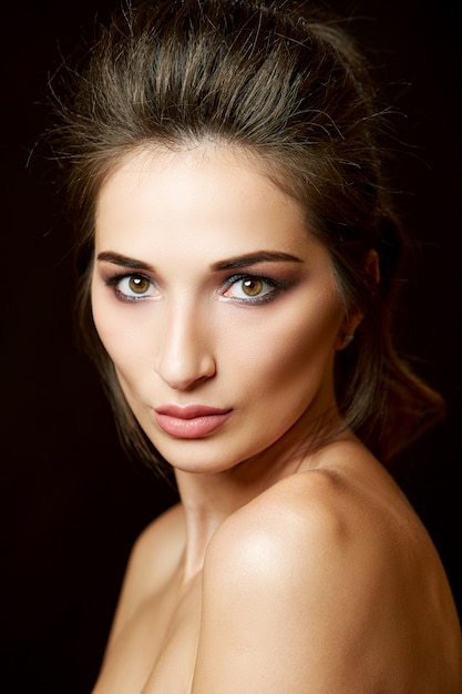 close up portrait of a beautiful woman