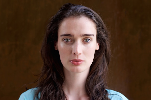Close up portrait of beautiful woman