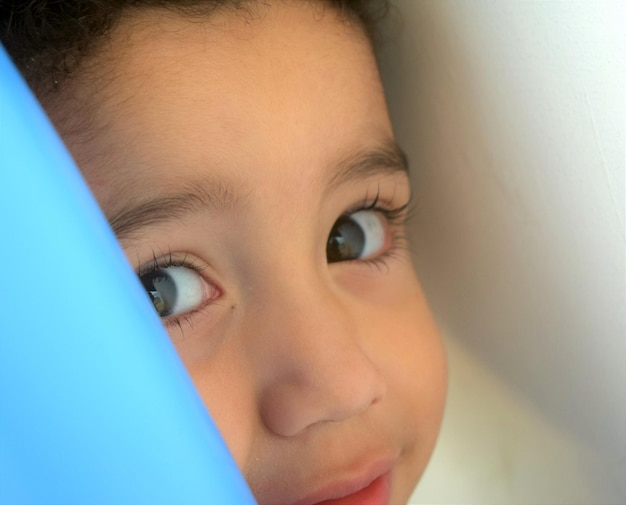 Photo close-up portrait of boy