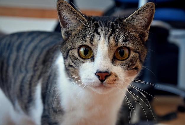 Close-up portrait of a cat