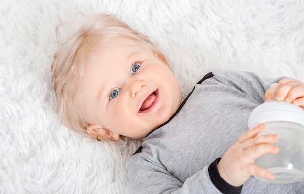 Close up portrait of cute baby girl