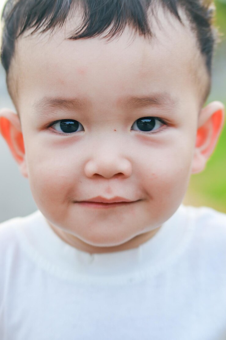 Photo 귀여운 소년의 클로즈업 초상화