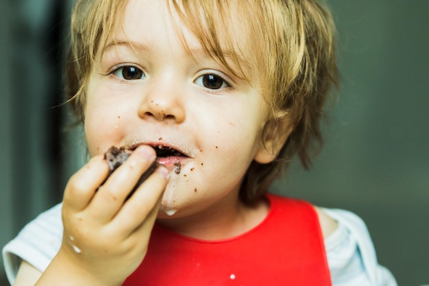 Close-up portrait of cute boy