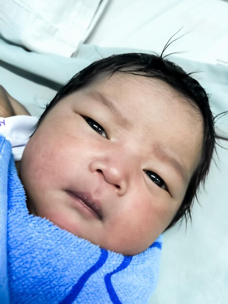 Close-up portrait of cute boy