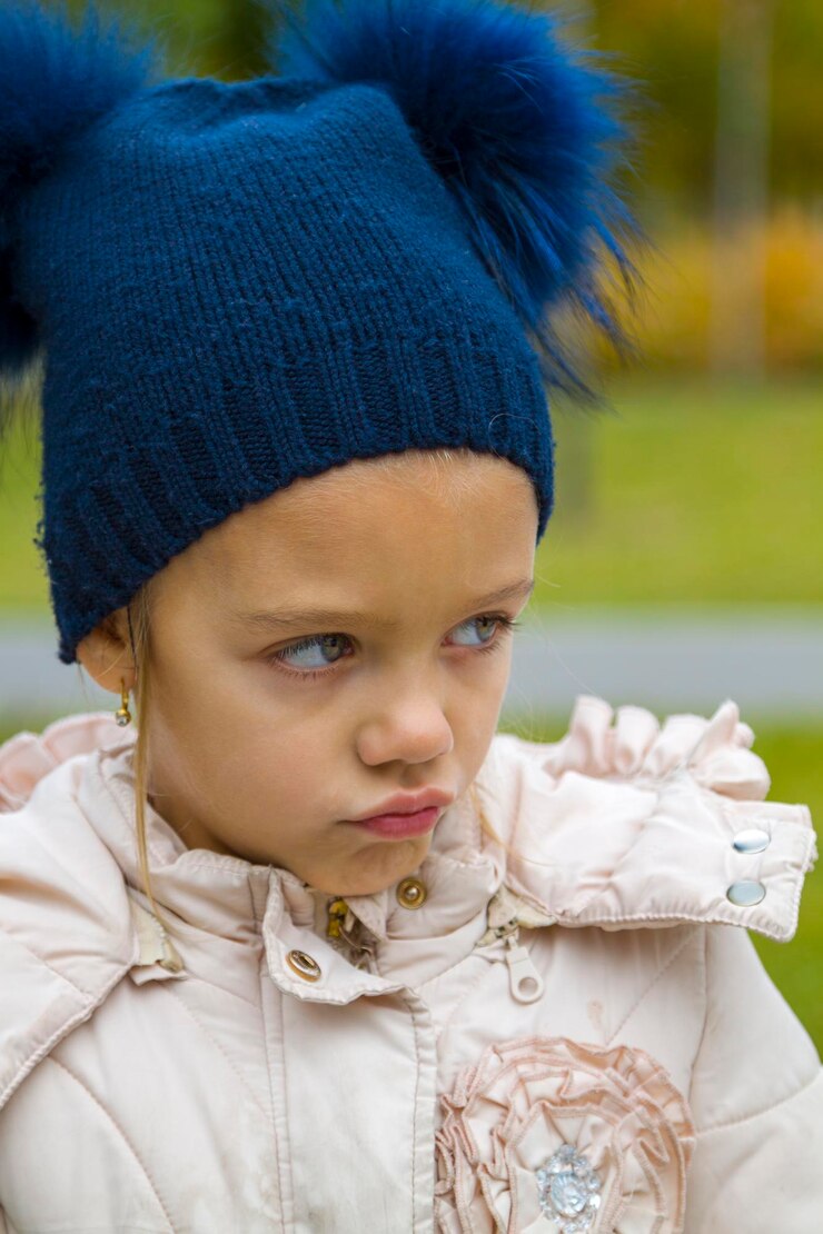 Photo close-up portrait of cute girl