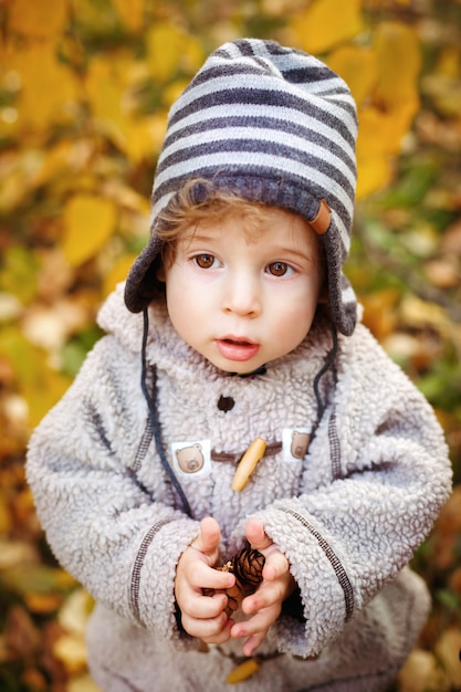 Close-up Portrait of Cute Toddler Boy