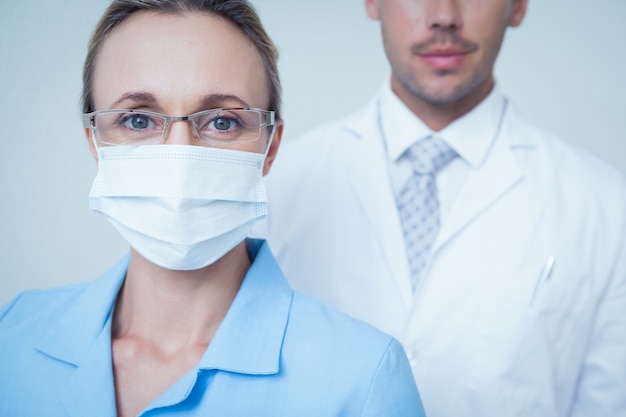 Close up portrait of dentists