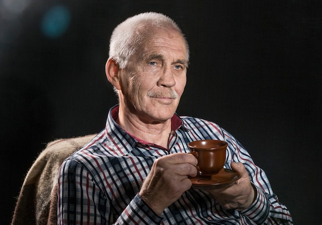 Close up portrait of Elderly  man 