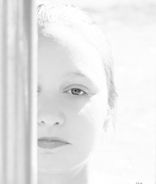 Photo close-up portrait of girl