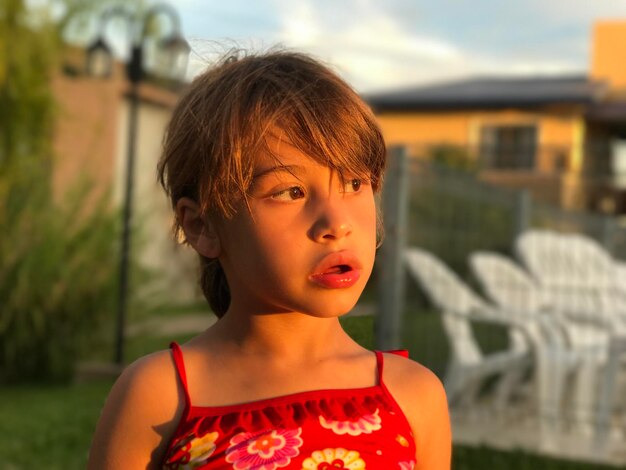 Close-up portrait of girl