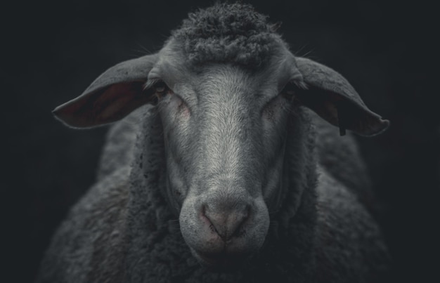 Photo close-up portrait of goat