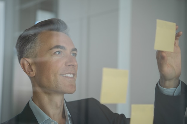 Close up portrait of handsome manager