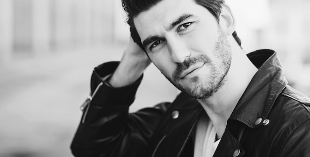 close-up portrait of handsome young man