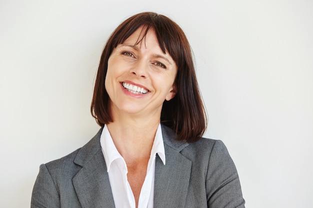 Close up portrait of happy business woman