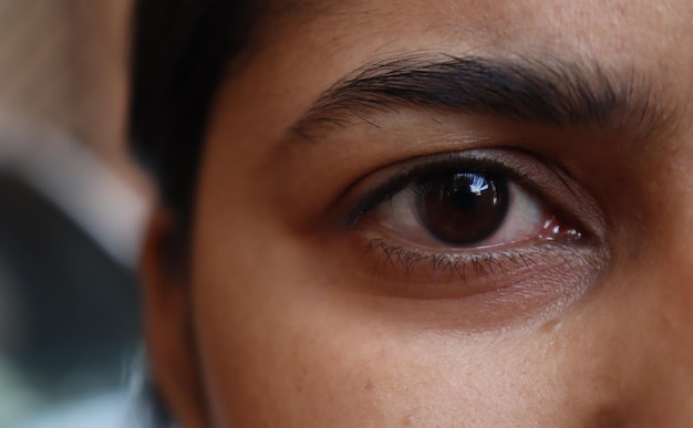 Close-up portrait of human eye