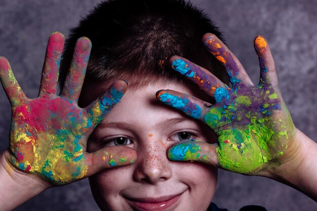 Foto ritratto di mano umana da vicino