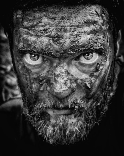 close-up portrait of man