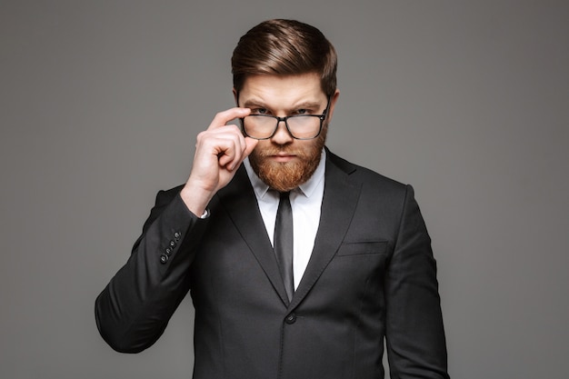 Close up portrait of a pensive young businessman