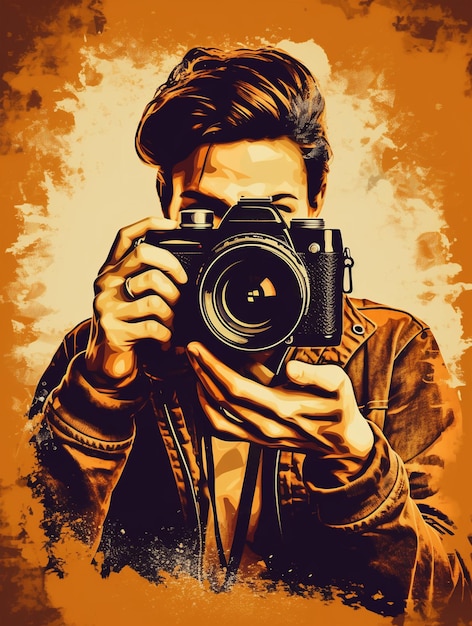 Close up portrait of a photographer