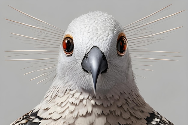 Close up Portrait of a pigeon