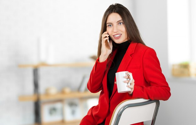 Close up portrait of a professional business woman smiling 