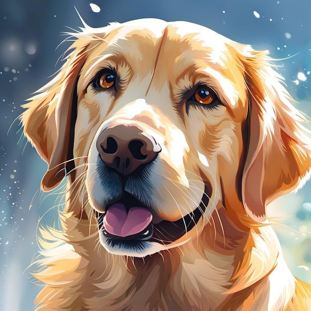 Close up portrait of retriever