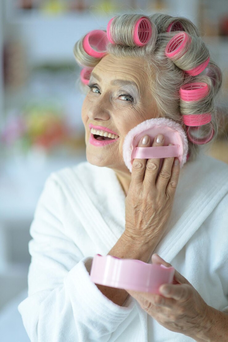 Photo close up portrait of a senior woman