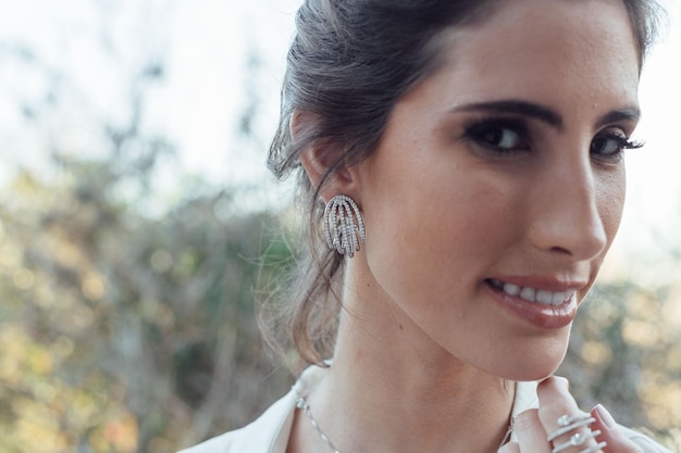 Close-up portrait of a smiling young woman